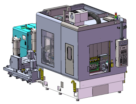 HPJ-DB Двухшпиндельный водоструйный станок высокого давления для снятия заусенцев с ЧПУ