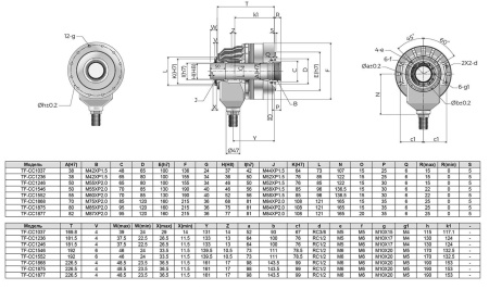 TF-CC1037 Гидравлический приводной цилиндр с открытым центром