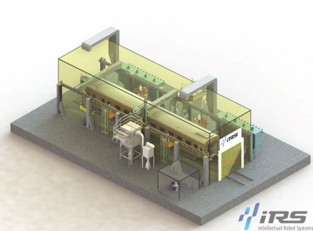 Роботизированная установка абразивоструйной очистки вагонов iRS-RBC (типа Blastman)