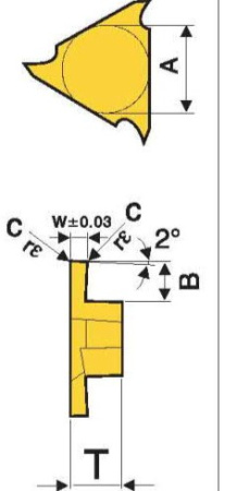 Твердосплавная сменная пластина GB43R/L-250-2