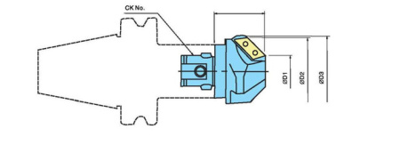 Расточная головка для снятия фаски CKB2-C0525C