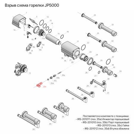 IRS-201022 Разветвитель порошкового канала