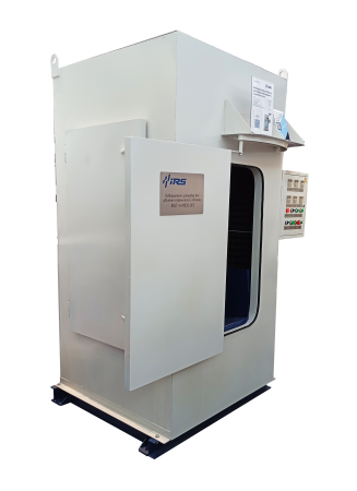 Вибрационная установка для отделения керамики однопозиционная, закрытого типа