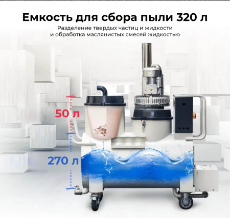 Промышленный пылесос трехфазный