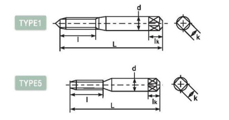Метчик с прямой канавкой и длинным хвостовиком DLLS-HT402