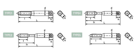 Метчик со спиральными канавками DLOT-SFT602