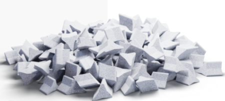 Наполнитель для галтовки Керамика ACTS Триангл 5х10 мм MC Средняя шлифовка