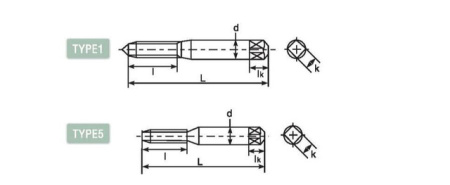 Метчик заостренный со спиральными канавками DLST-POT602