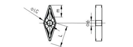 Твердосплавная токарная пластина VNMG-160404-LH