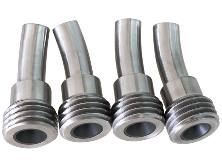 Сопло пескоструйное загнутое 45°Вентури SandBlue CVBC-12.5, карбид бора, 12,5х120