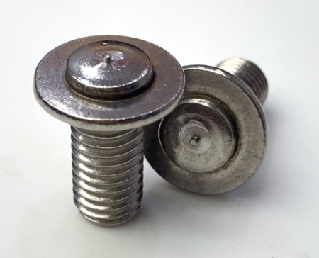 Резьбовая приварная шпилька стальная Нержавеющая M8x15 с увеличенным фланцем (болт заземления)