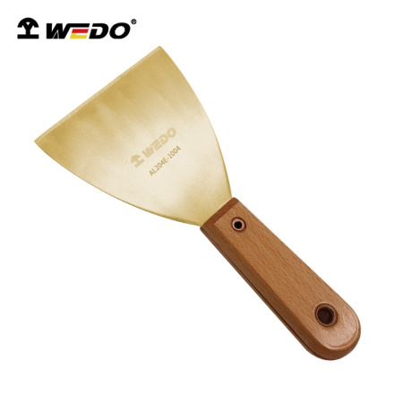 Шпатель-скребок широкий с деревянной рукояткой искробезопасный AL204E-1006