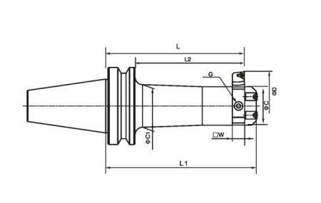 Черновая расточная головка BT50-BSB 90-300