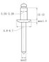 Заклёпка вытяжная 3,2х12,0 Алюминий/Сталь стандартная головка DIN 7337