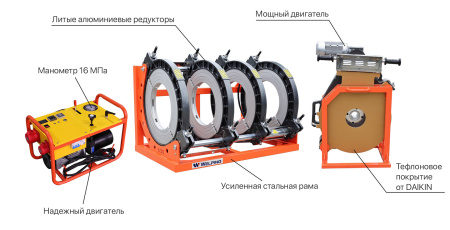 AWP-HM-630B Аппарат для стыковой сварки HDPE 315-630 мм с гидравлическим приводом