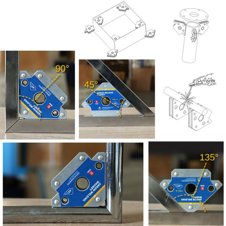 MPH-M1M Многосторонний магнитный фиксатор повышенной мощности для сварочных работ, усилие 50 кг