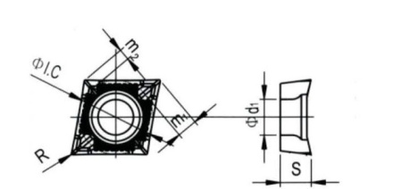 Твердосплавная токарная пластина CCGT-120408-LH