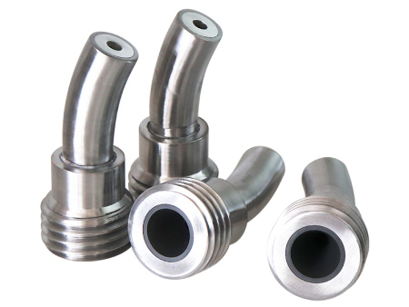 Сопло пескоструйное загнутое 45°Вентури SandBlue CVBC-12.5, карбид бора, 12,5х120