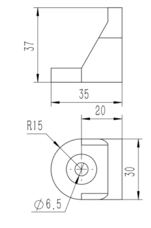 Прямоугольный соединитель усиленный 40х40 для алюминиевых профилей, ALF-RC4040A