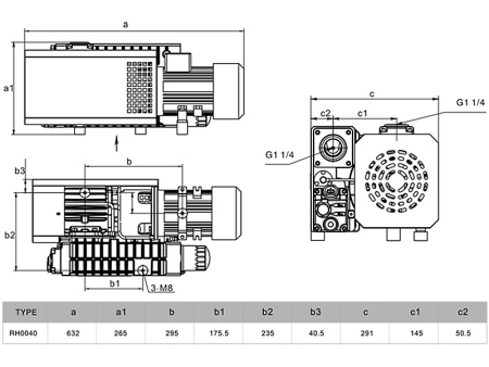 Пластинчато-роторный вакуумный насос IRV-Н004-073