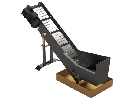 Стальной гусеничный конвейер для транспортировки деталей. Серия IVT-A-A001