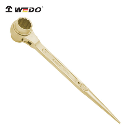 Ключ 12-гранный накидной с трещоткой искробезопасный AL180A-1417