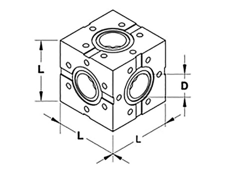 Куб 6-ти фланцевый CF35