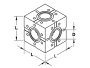Куб 6-ти фланцевый CF35